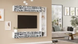 Cohen floating TV stand in Atlantic White UV print, gallery photo 3