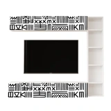 Cohen floating TV stand in Atlantic White UV print, gallery photo 4
