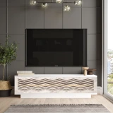 Fonda 56-inch white UV-print TV stand, main product photo