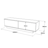 Fonda 56-inch white UV-print TV stand, gallery photo 5