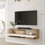 Future Cobble 40-inch floating TV unit in Atlantic Pine, gallery photo 4