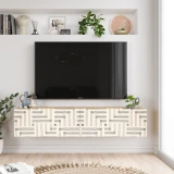 Future Maze 55-inch floating TV unit in Atlantic Pine, main product photo