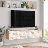 Future Maze 55-inch floating TV unit in Atlantic Pine, gallery photo 2