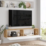 Future Maze 55-inch floating TV unit in Atlantic Pine, gallery photo 4