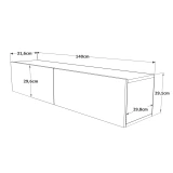Future Maze 55-inch floating TV unit in Atlantic Pine, gallery photo 6