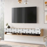 Future Maze 70-inch floating TV unit in Atlantic Pine, gallery photo 2