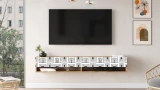 Future Maze 70-inch floating TV unit in Atlantic Pine, gallery photo 3