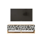 Future 40-inch floating TV unit in Pine-Anthracite, gallery photo 5