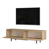 Ocean 63-inch oak UV-print TV console with metal legs, gallery photo 4