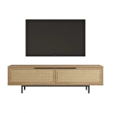 Ocean 63-inch oak UV-print TV console with metal legs, gallery photo 5