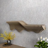 Batamex 36-inch parametric floating shelf in Natural Oak, gallery photo 3