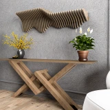 Batamex 36-inch parametric floating shelf in Natural Oak, gallery photo 5