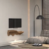 Batamex 36-inch parametric floating shelf in Natural Oak, main product photo