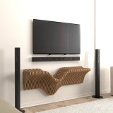 Batamex 40-inch parametric floating shelf in Teak, gallery photo 5