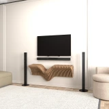Batamex 40-inch parametric floating shelf in Teak, gallery photo 6
