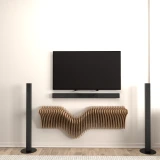 Batamex 40-inch parametric floating shelf in Teak, gallery photo 7