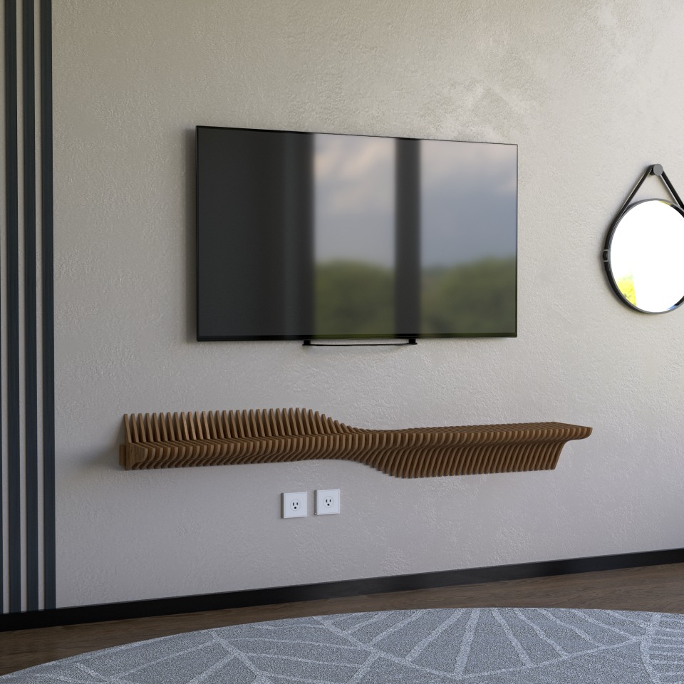 Batamex Parametric 60 Inch Floating Shelf