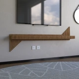 Batamex 65-inch parametric floating shelf in Oak, gallery photo 4