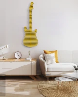 Elvis parametric 3D guitar wall decor in Yellow lacquer — filename color Yellow