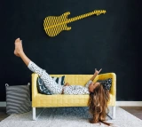 Elvis parametric 3D guitar wall decor in Yellow lacquer, gallery photo 14