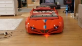 GTI twin race car bed in Red with LED and rear seat, gallery photo 3