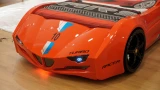 GTI twin race car bed in Red with LED and rear seat, gallery photo 4