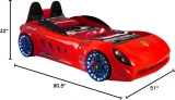 Shark twin race car bed with LED lights and sound, gallery photo 5