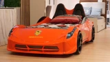 TT twin race car bed in Red with LED and sound, gallery photo 4