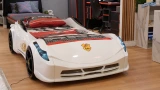 TT twin race car bed in White with LED and sound, gallery photo 7