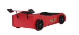 WOODY race car bed in Red with LED lights and spoiler, gallery photo 11
