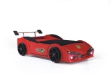 WOODY race car bed in White with LED lights and spoiler, gallery photo 10