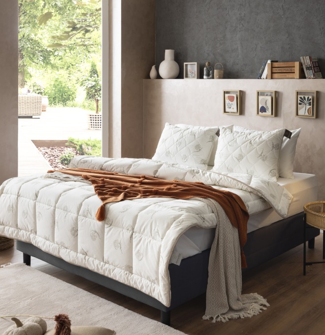Duvetta 100% Wool Comforter with Cotton Fabric Cover Premium Quality New Zealand Wool-All Season Useable- Machine Washable Duvet-Medium Weight Quilt Twin
