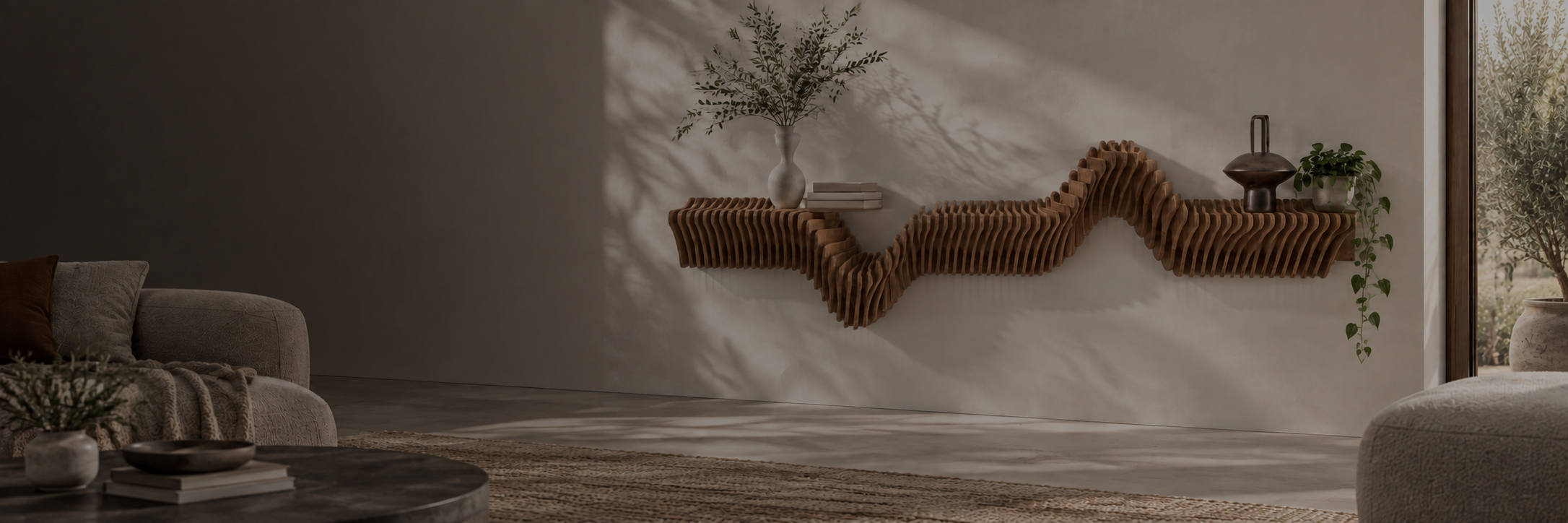 Parametric Floating Wall Shelves